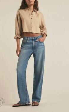 Favorite Daughter THE TOMMY LOW SLUNG STRAIGHT Jeans - 32
